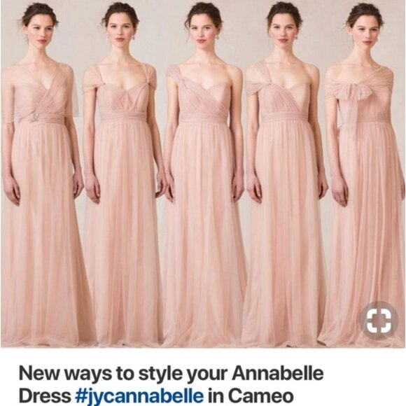 Jenny Yoo Collection Annabelle Dress Tulle Convertible Bridesmaid Red Crimson 8 - Picture 4 of 15